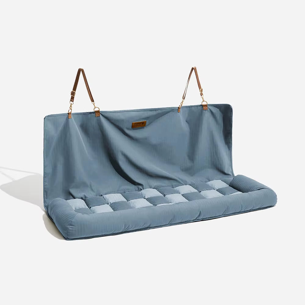 Travel Safety Backrest Cushion Large Dog Car Seat Bed - Chess Board Lounge Chair Suitable for Most Car Models