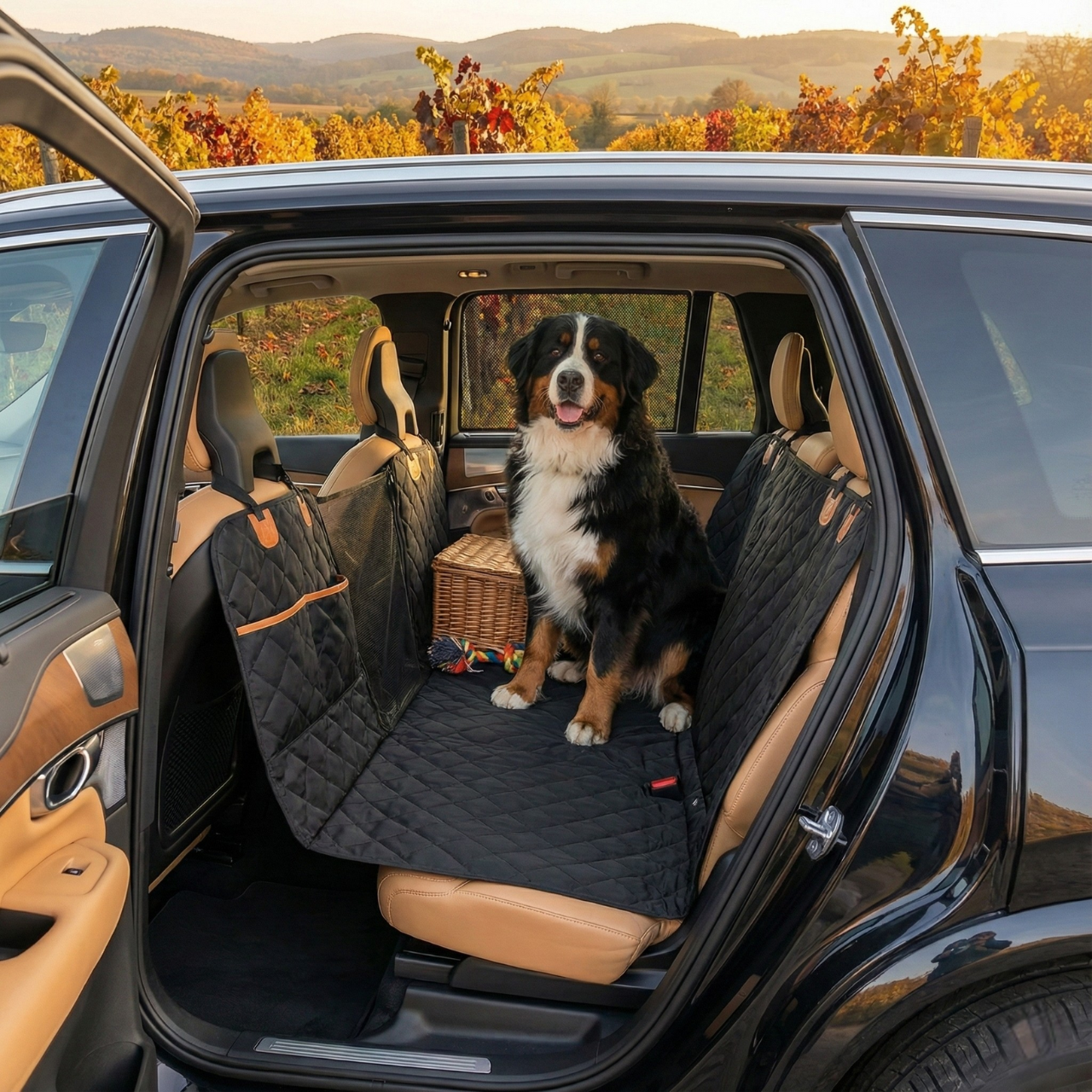 Ultimate Waterproof Dog Car Hammock - Universal Pet Seat Cover with Mesh Window & Zippered Sides for Easy Access
