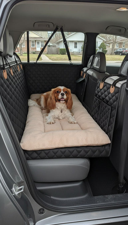 Cozy Winter Dog Car Seat Mat - Thick, Warm & Non-Slip for SUVs, Sedans, and Truck Beds - Perfect for Winter Road Trips!