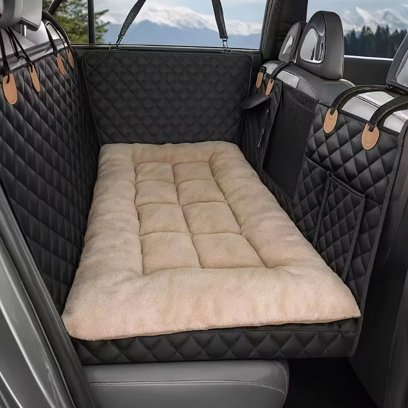 Winter Dog Car Seat Mat, Thick Warmth & Non-Slip Bottom, for SUV Sedan Truck Bed Mat for Winter & Road Trips, Machine Washable