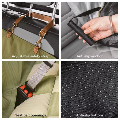 Travel Safety Backrest Cushion Large Dog Car Seat Bed - Chess Board Lounge Chair Suitable for Most Car Models