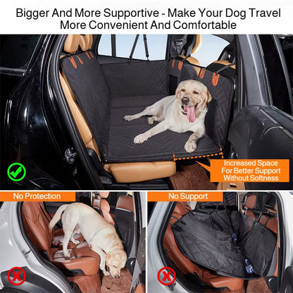 Winter Removable Car Seat Cover Back Seat Extension Dog Pad Waterproof Scratch Proof Nonslip Hammock Rear Seat Cushion for Pet