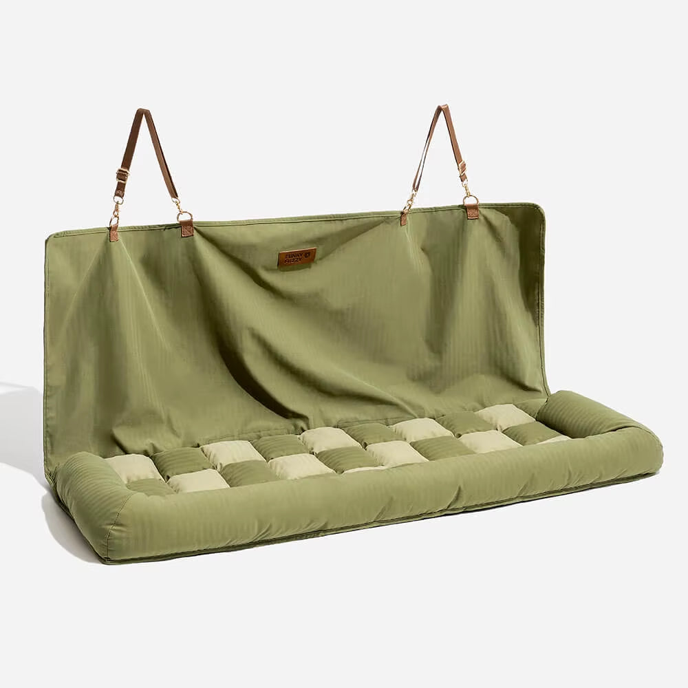 Travel Safety Backrest Cushion Large Dog Car Seat Bed - Chess Board Lounge Chair Suitable for Most Car Models