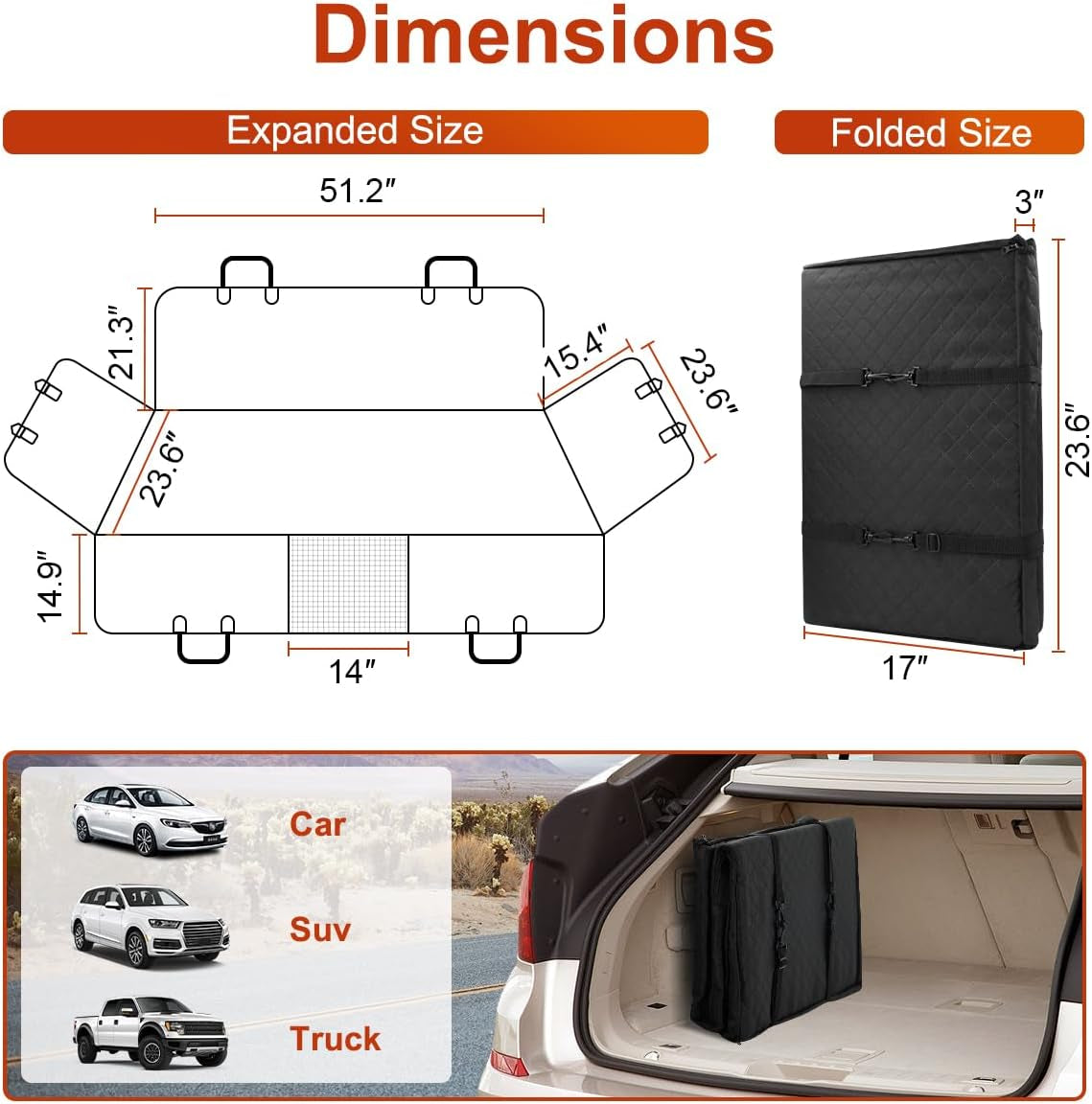 Dog Car Seat Cover - Durable Hammock Style Protector for Backseat of Cars, Trucks, and SUVs